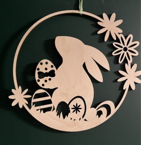 Zawieszka zajączek z pisankami 