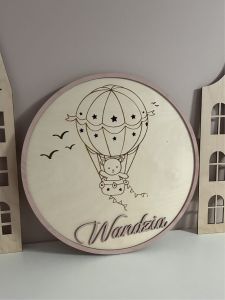 Lampka z kolorową ramką i imieniem 