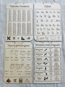 Tabliczka A4 do powieszenia dla ucznia 