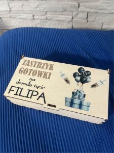 Skrzyneczka zastrzyk gotówki na 18tkę
