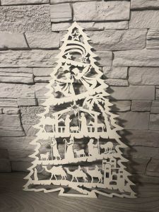 Witraż Bożonarodzeniowy na okno szopka 