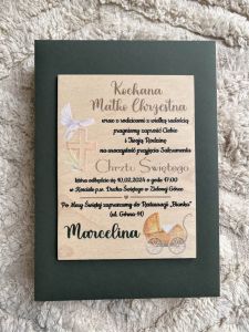 Zaproszenie na Chrzest dla Rodziców Chrzestnych/Dziadków 