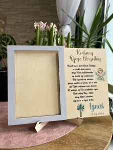 Podziękowanie Chrzest szaroniebieski 