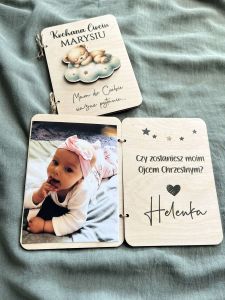 Prośba o zostanie Chrzestną/Chrzestnym kolorowe dodatki 