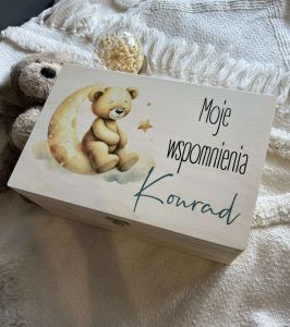 Pudełko wspomnienia miś na chmurce BOY 