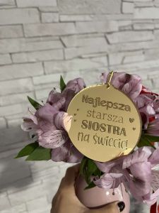 Srebrny/złoty medal dowolny grawer 