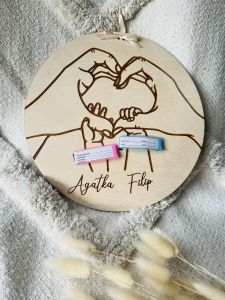 Tabliczka rodzinna na opaski szpitalne SERCE 