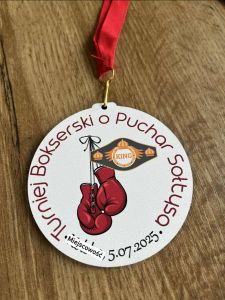 Medal bokserski rękawice i pas 