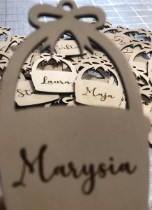 Zawieszka koszyczek z imieniem 